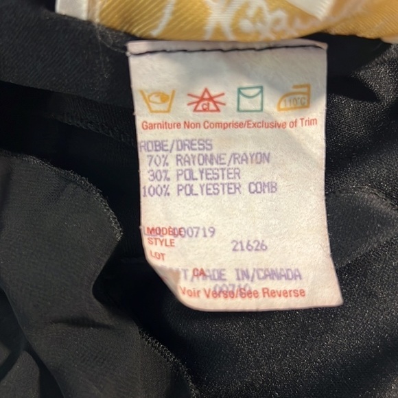 🖤VTG Joseph Ribkoff,Incredible,Vintage Little Black Dress”,Ruffled Upper,Size 4 - Picture 11 of 14
